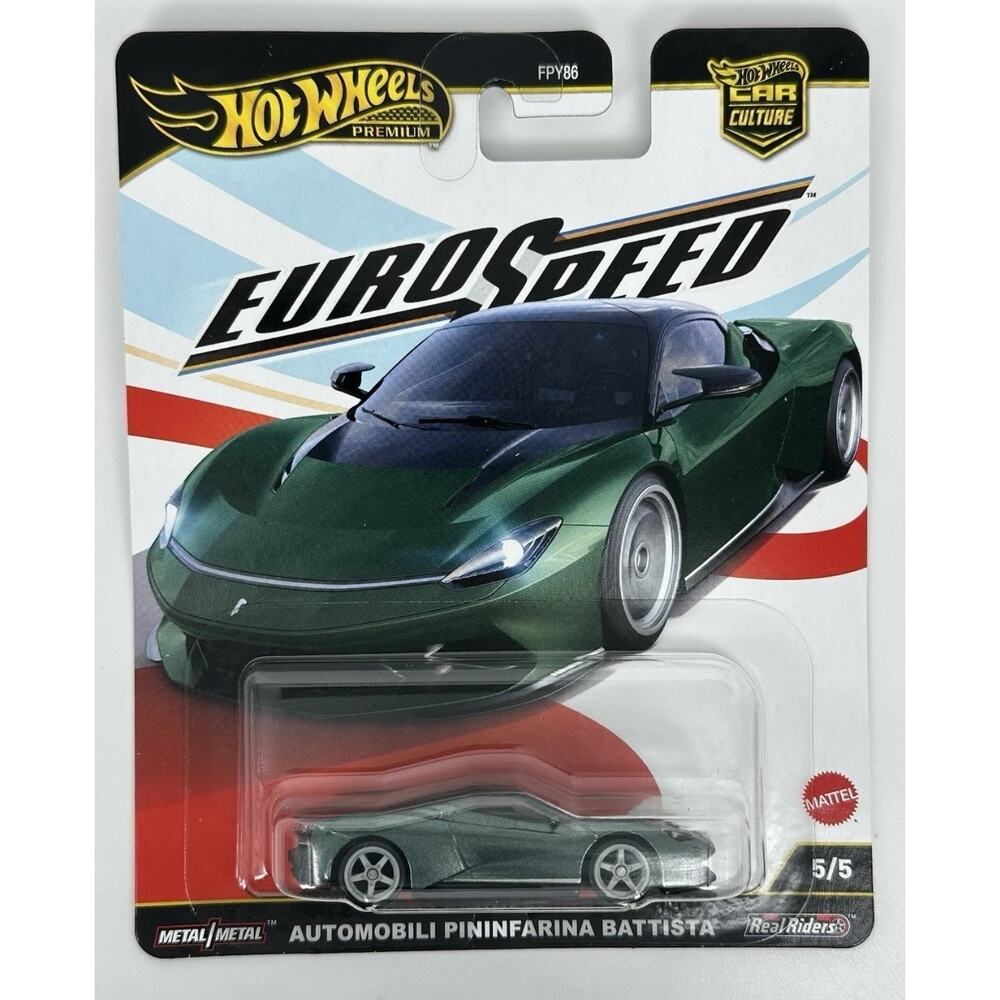 Hot Wheels Automobili Pinifarina Battista Green Euro Speed Premium